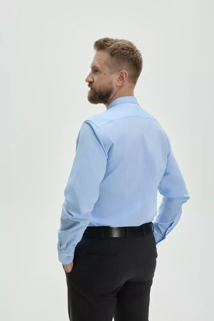 Camasa pentru Barbati Albastra Deschis - imagine 3