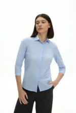 Camasa pentru femei maneca medie albastru