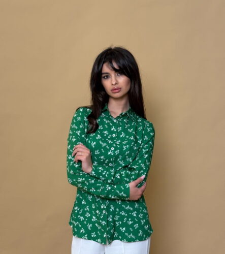 Camasa floral pentru femei din viscoza 100%