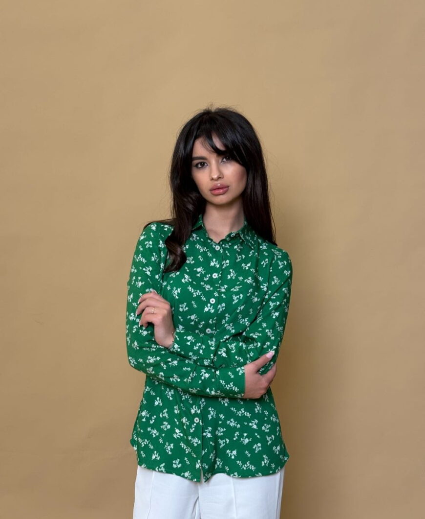 Camasa floral pentru femei din viscoza 100%