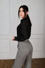 Camasa pentru Femei negru cu dantela - imagine 2